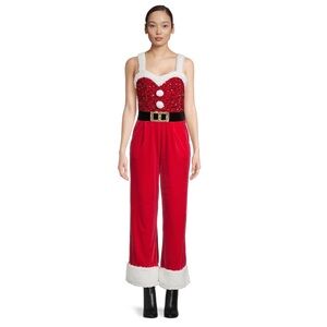 NWT No Boundaries Santa Christmas Jumpsuit